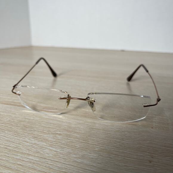 Ray-Ban RB8687 1131 LightRay Eyeglasses Rimless Brown 50-16-135 Frames Only - Picture 2 of 8